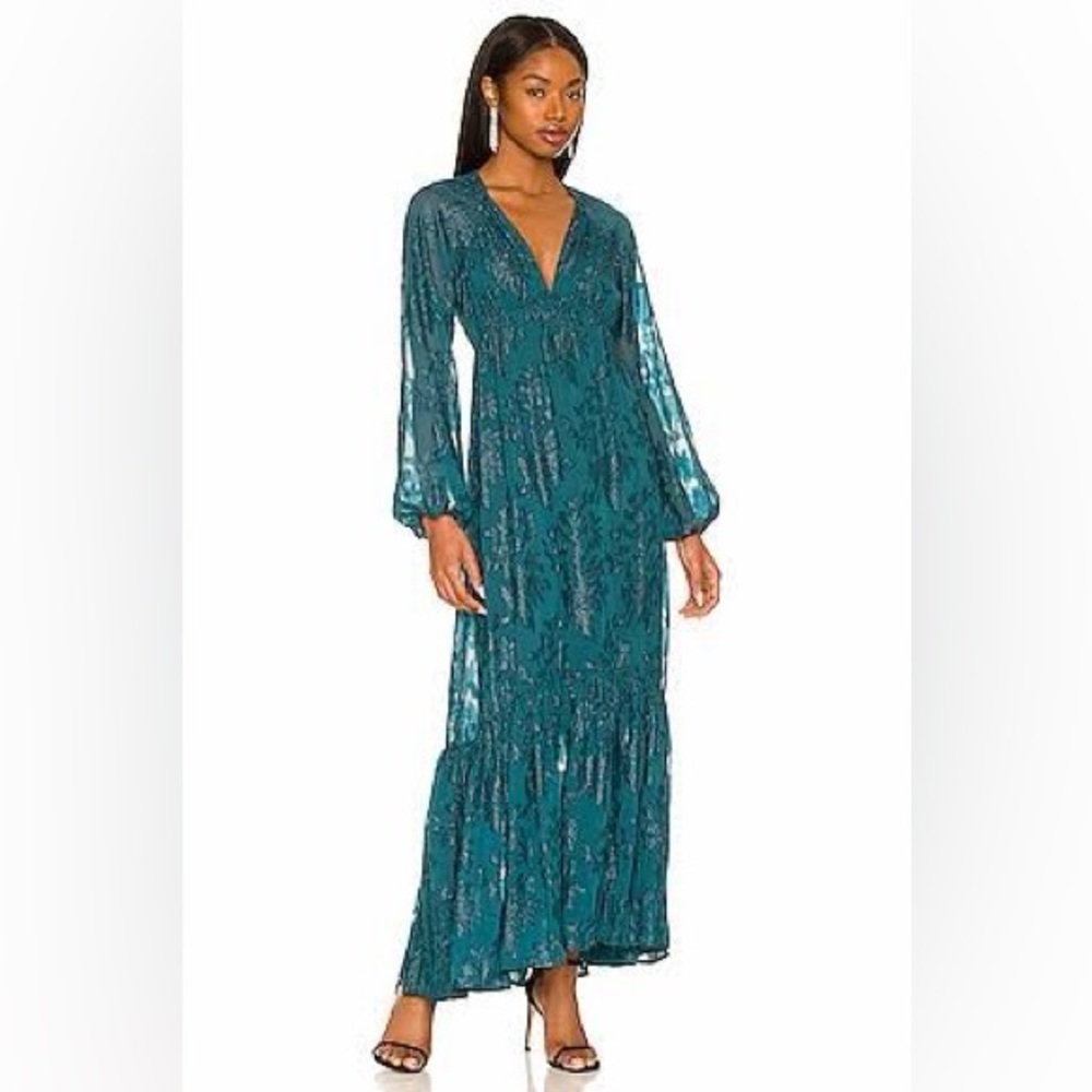 House of Harlow Arienne Maxi Dress in Deep Teal